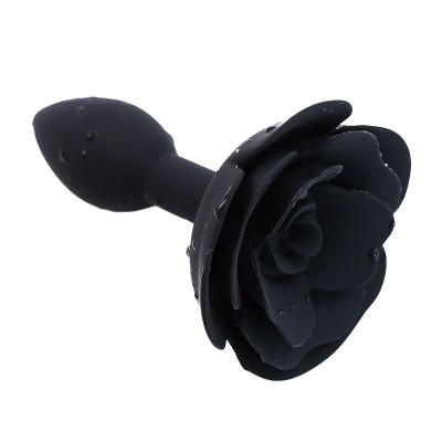 Kiotos Rose Silicone Anal Plug Black