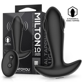 InToYou Milton Powerful Dual Tapping Anal Plug with Remote Control Black