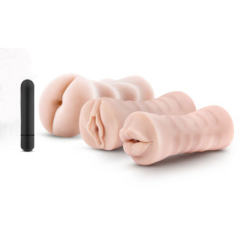 Blush M For Men 3pack Vibrating Stroker Kit