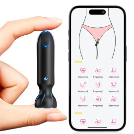 SuperLove Mighty & Smart Bullet Vibrator with App Black