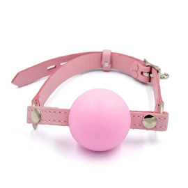 Mister B Leather Ballgag Pink L