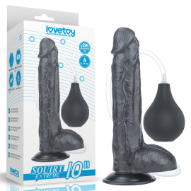 LoveToy Squirt Extreme Dildo 10" Black