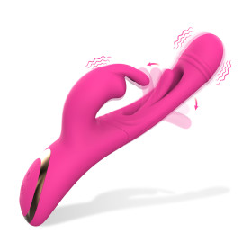 SuperLove 3in1 Flapping Rabbit G-Spot Vibrator Pink