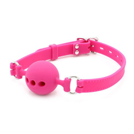 Kiotos Silicone Ball Gag with Holes Pink