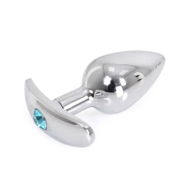 Kiotos Aluminium Handle Buttplug Blue Gem