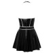 Black Level Vinyl Dress with Silver Seems 2851601 Black