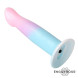 Engily Ross Dildox Vibrating Color Gradient Liquid Silicone Dildo 17cm Blue-Pink