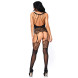 Leg Avenue Strappy Rose Bodystocking 89215 Black