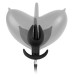 Rimba Latex Play Inflatable Anal Tulip-Shaped Plug with Pump Black