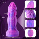 HiSmith HSD01 Curved Giant Silicone Purple Starry Animal Dildo Suction Cup 8