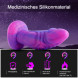 HiSmith HSD01 Curved Giant Silicone Purple Starry Animal Dildo Suction Cup 8