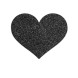 Bijoux Indiscrets Flash Heart Černá - ozdoby na bradavky