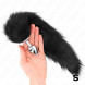 Kink Fox Tail with Metal Plug Black