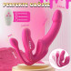 SuperLove Triple Delight Strapless Triple Motor Vibrating Strap-On with Remote Pink
