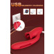 SuperLove Triple Stimulation Licking Tongue & Flapping G-Spot Vibrator Red
