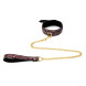 Kiotos Collar with Leash Reptile Gold/Pink